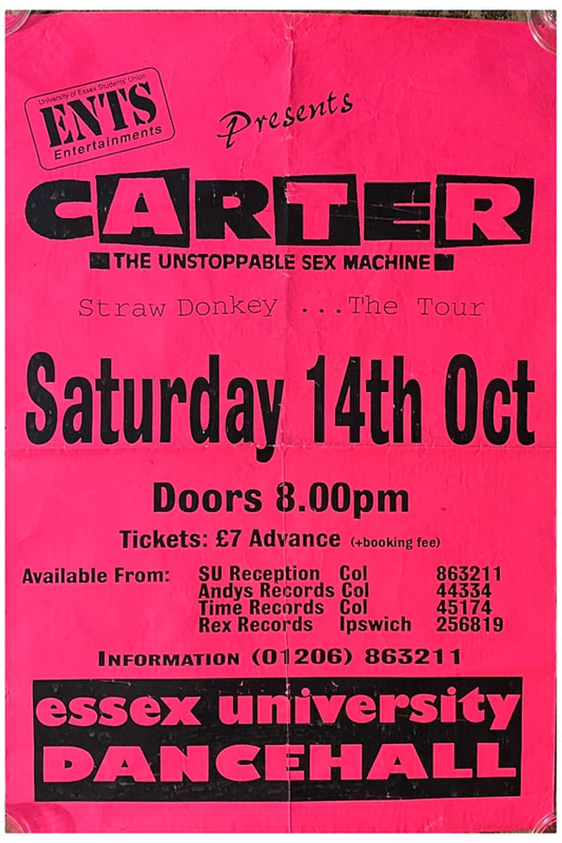 Carter The Unstoppable Sex Machine - at Essex University Dancehall - Colchester - Oct 14, 1995