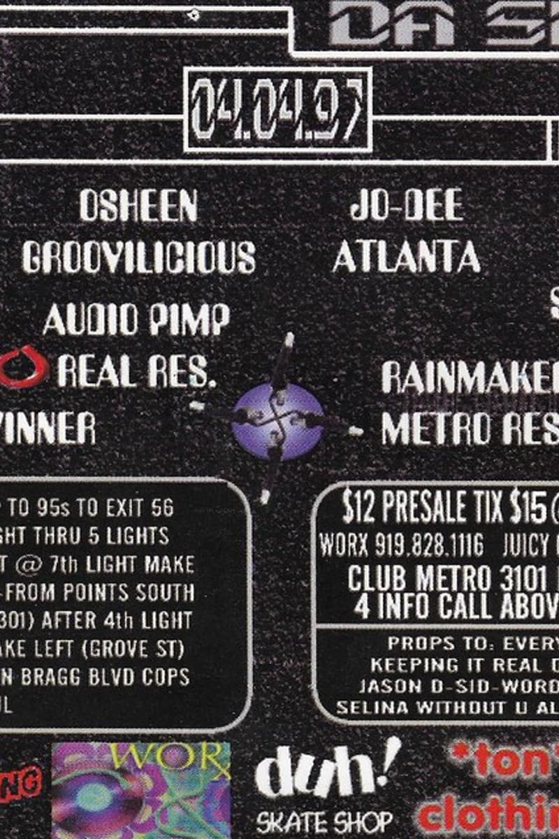 Osheen, Lifted, Real Res., Randy WZFX 99.1 Sat Mixshow, Rainmaker - Fayetteville, NC - Apr 4, 1997