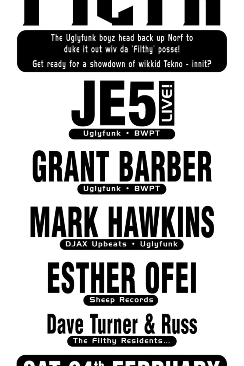 Grant Barber, Dave Turner & Russ, Mark Hawkins, Esther Ofei, JE5 (live) - at The Old Angel (upstairs) - Nottingham - Feb 24, 2001
