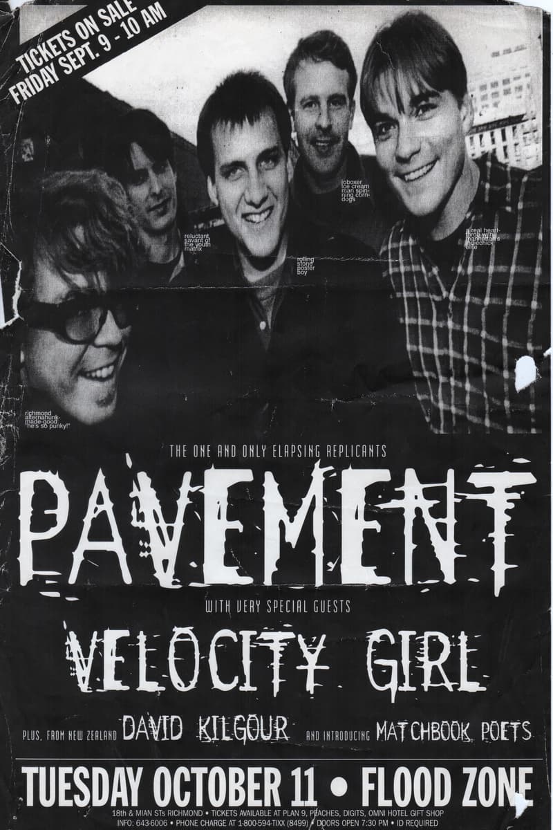 Velocity Girl, David Kilgour, Matchbook Poets, Pavement - at Flood Zone - Richmond, VA - Oct 11, 1994