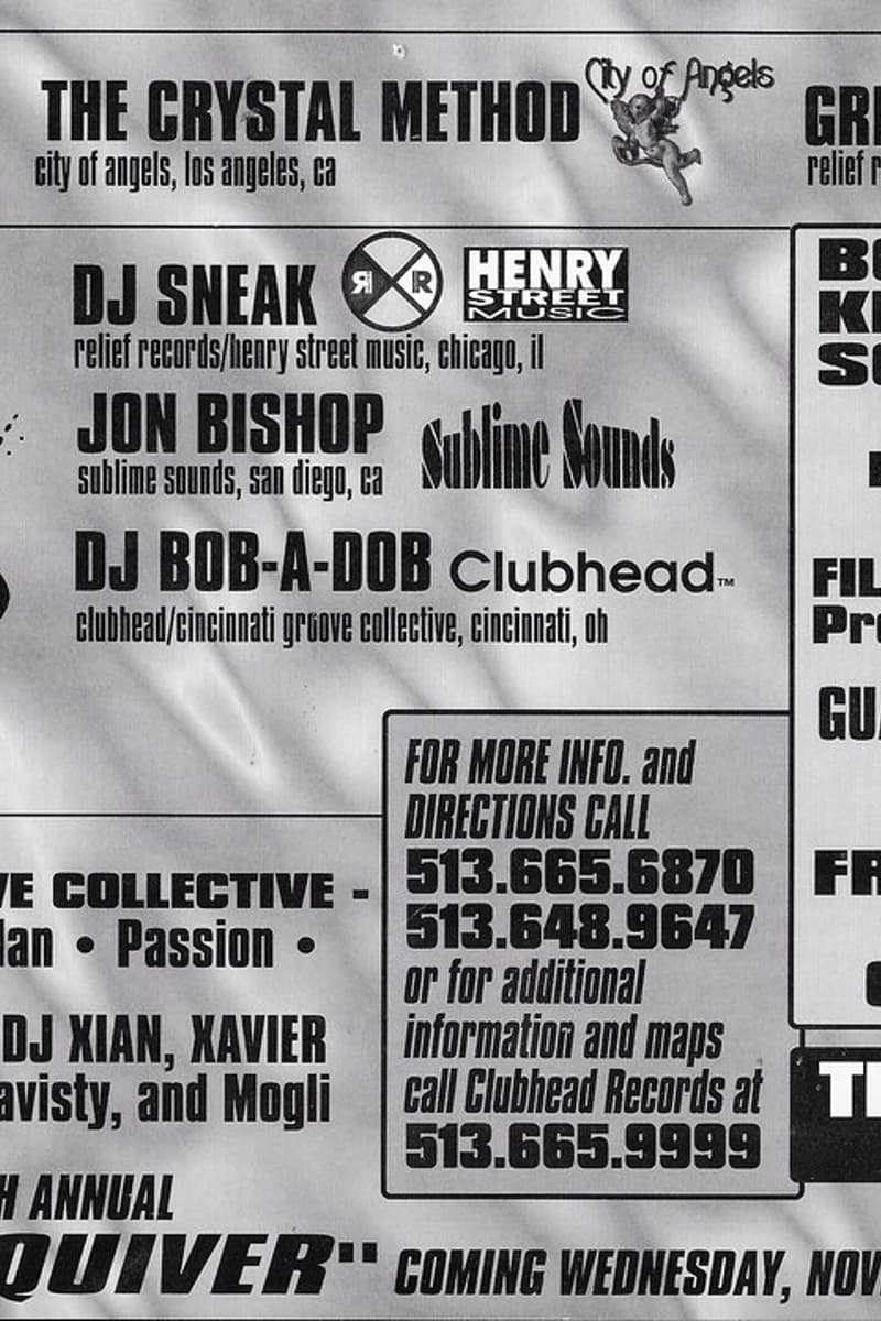 DJ Drew, DJ Xian, Jon Bishop, SubGenius, Bob C. - Cincinnati, OH - Nov 22, 1995