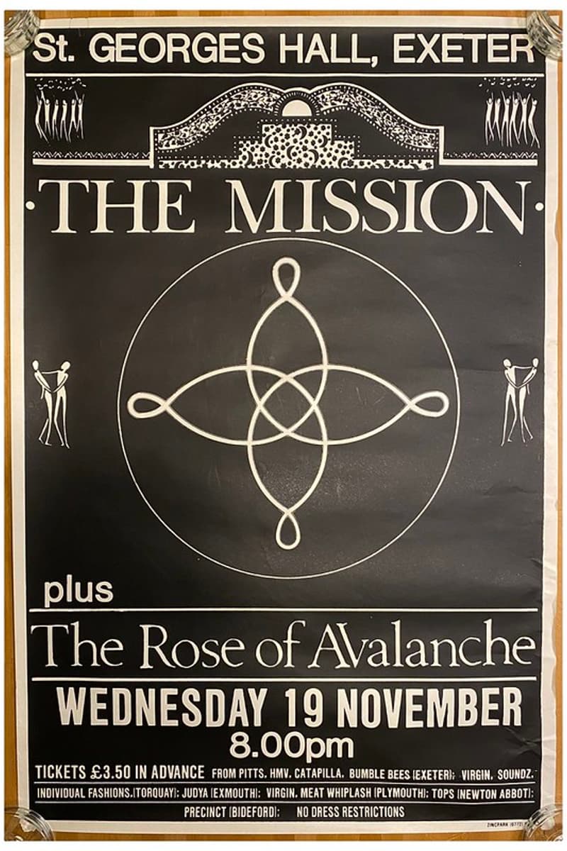 The Rose of Avalanche, The Mission - at St. Georges Hall - Exeter - Nov 19, 1986