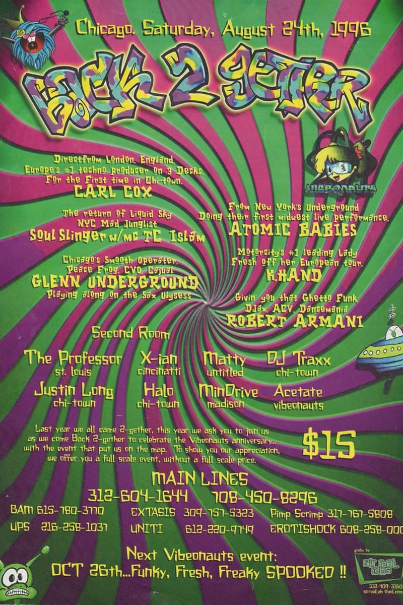 Halo, X-ian, Matty, Carl Cox, Atomic Babies - Chicago, IL - Aug 24, 1996