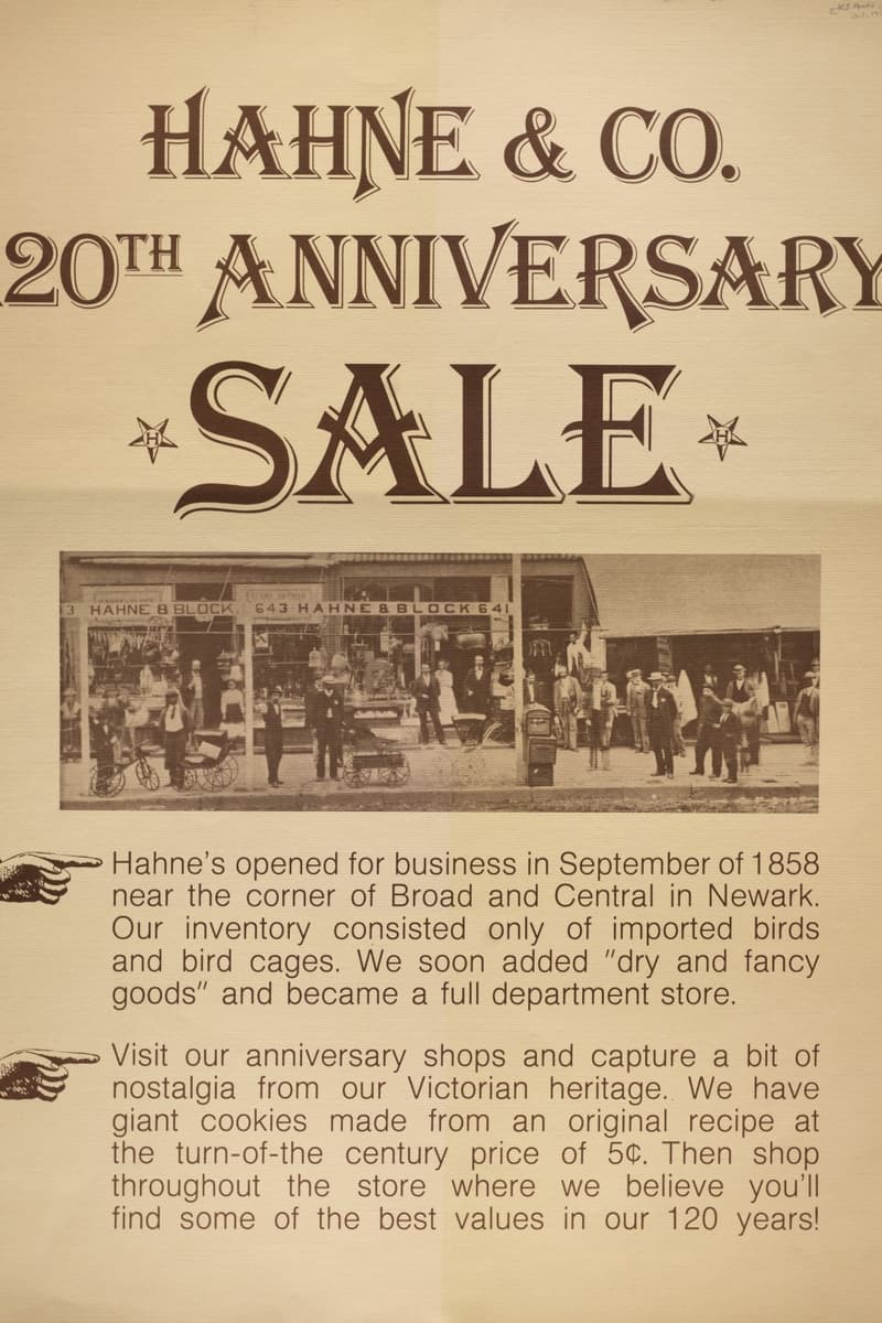 at Hahne & Co. - Newark, NJ