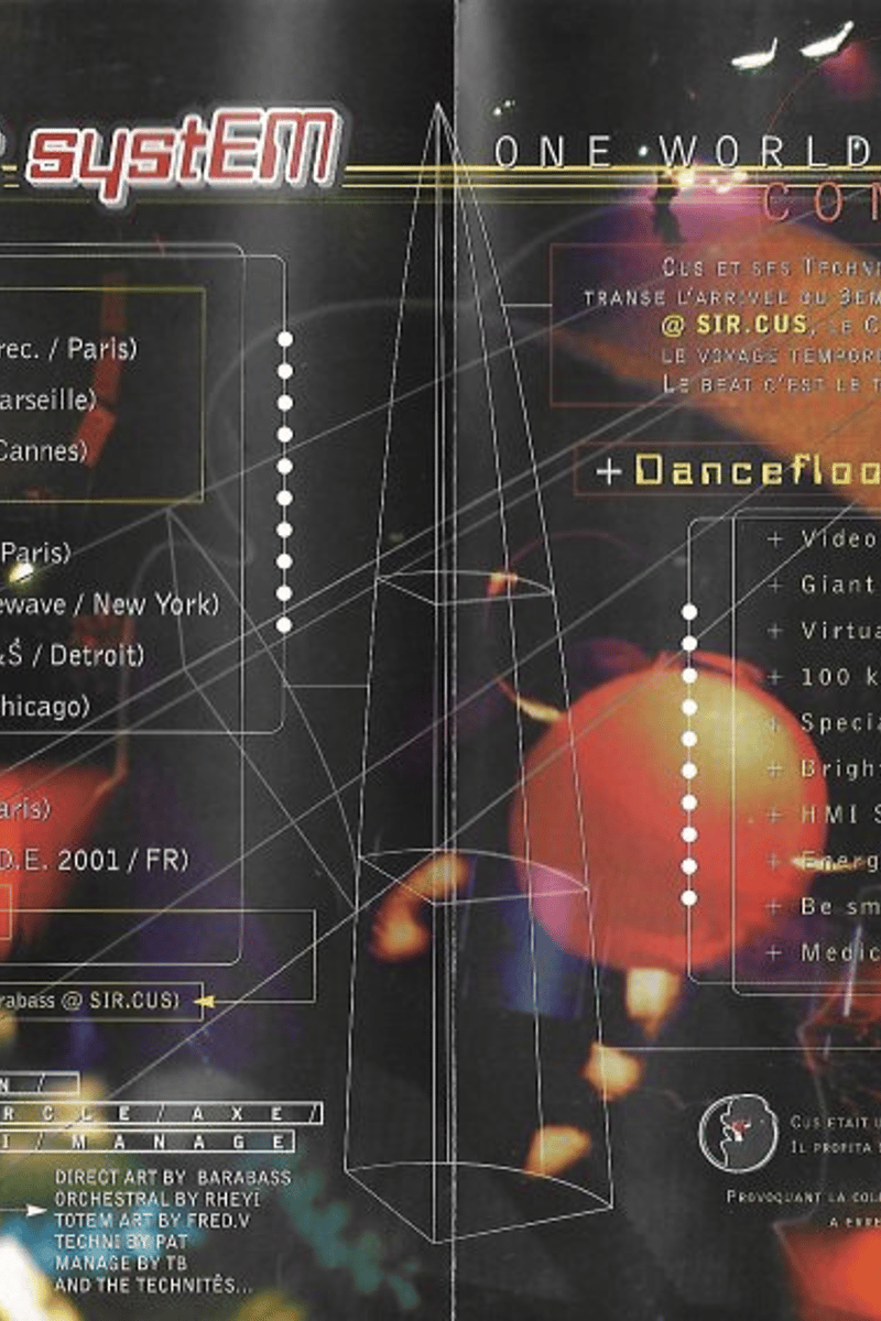 Manifesto, Damon Wild, Jeff Mills, Kenny Larkin, Sonic - at Stade Clown / Sir.Cus