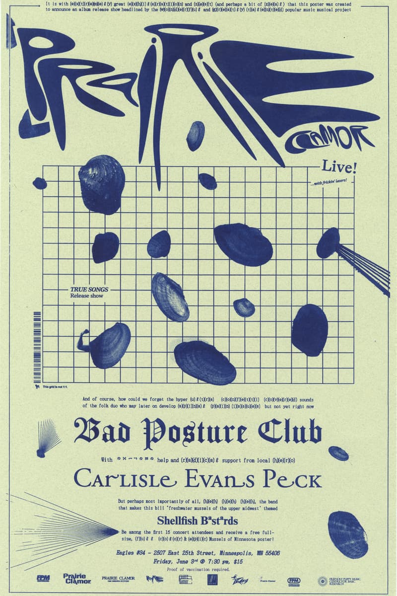 Bad Posture Club, Carlisle Evans Peck, Shellfish Bastards, Prairie Clamor - at Eagles #34 - Minneapolis, MN - Jun 3, 2022