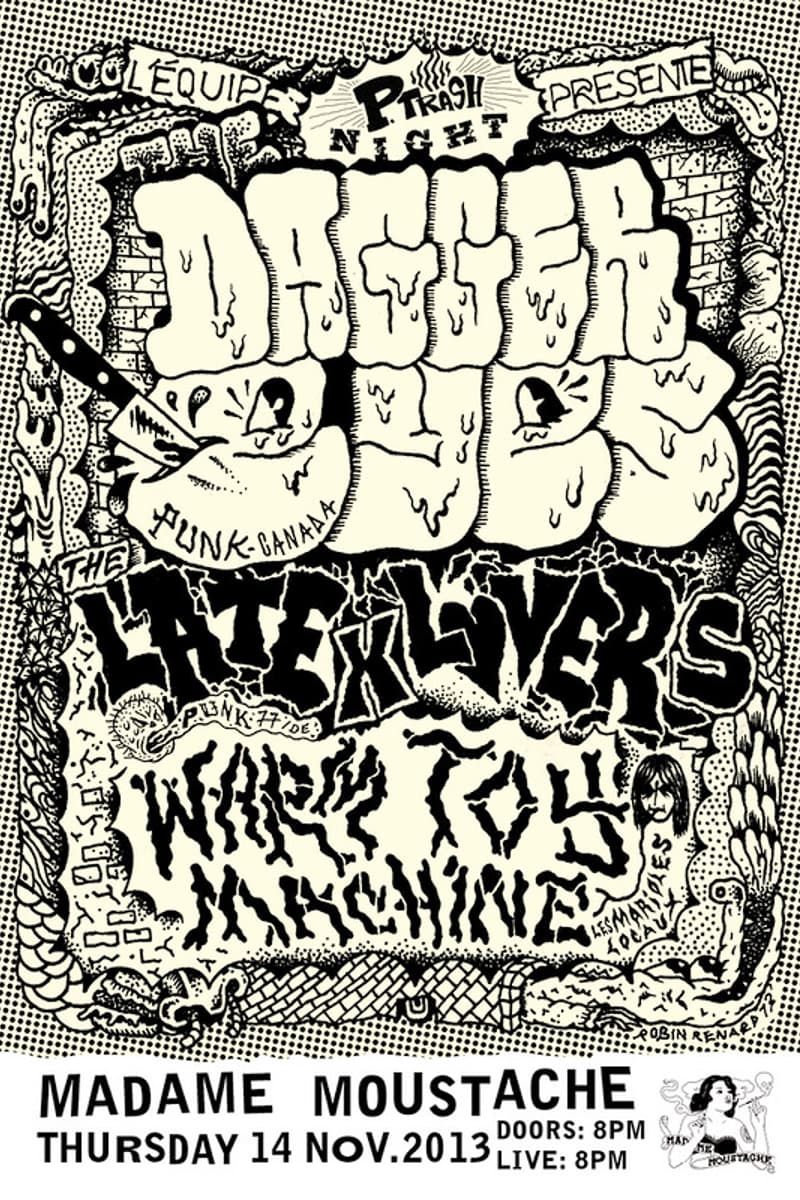 Warm Toy Machine, The Late Livers, Dagger Lils - at Madame Moustache - Brussels - Nov 14, 2013
