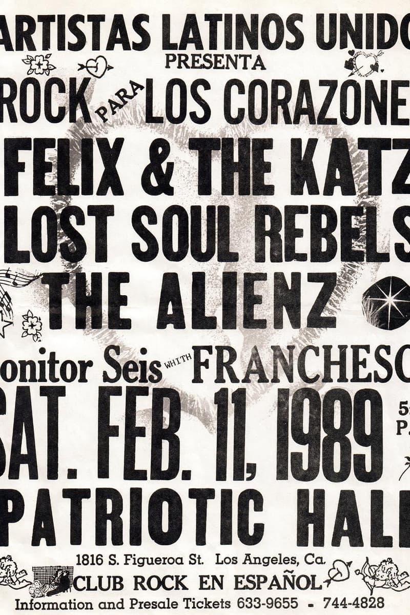 Felix & The Katz, The Alienz, Lost Soul Rebels, Monitor Seis with Franchesca - at Patriotic Hall - Los Angeles, CA - Feb 11, 1989