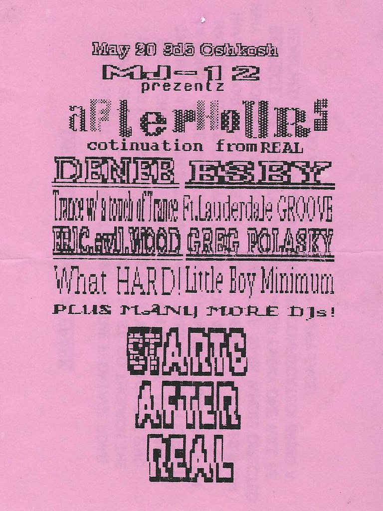 Greg Polasky, What Hard! Little Boy Minimum, Denee Esby, Eric Avlwood - at Afterhours (AfterHolles) - Oshkosh, WI - May 20, 1995