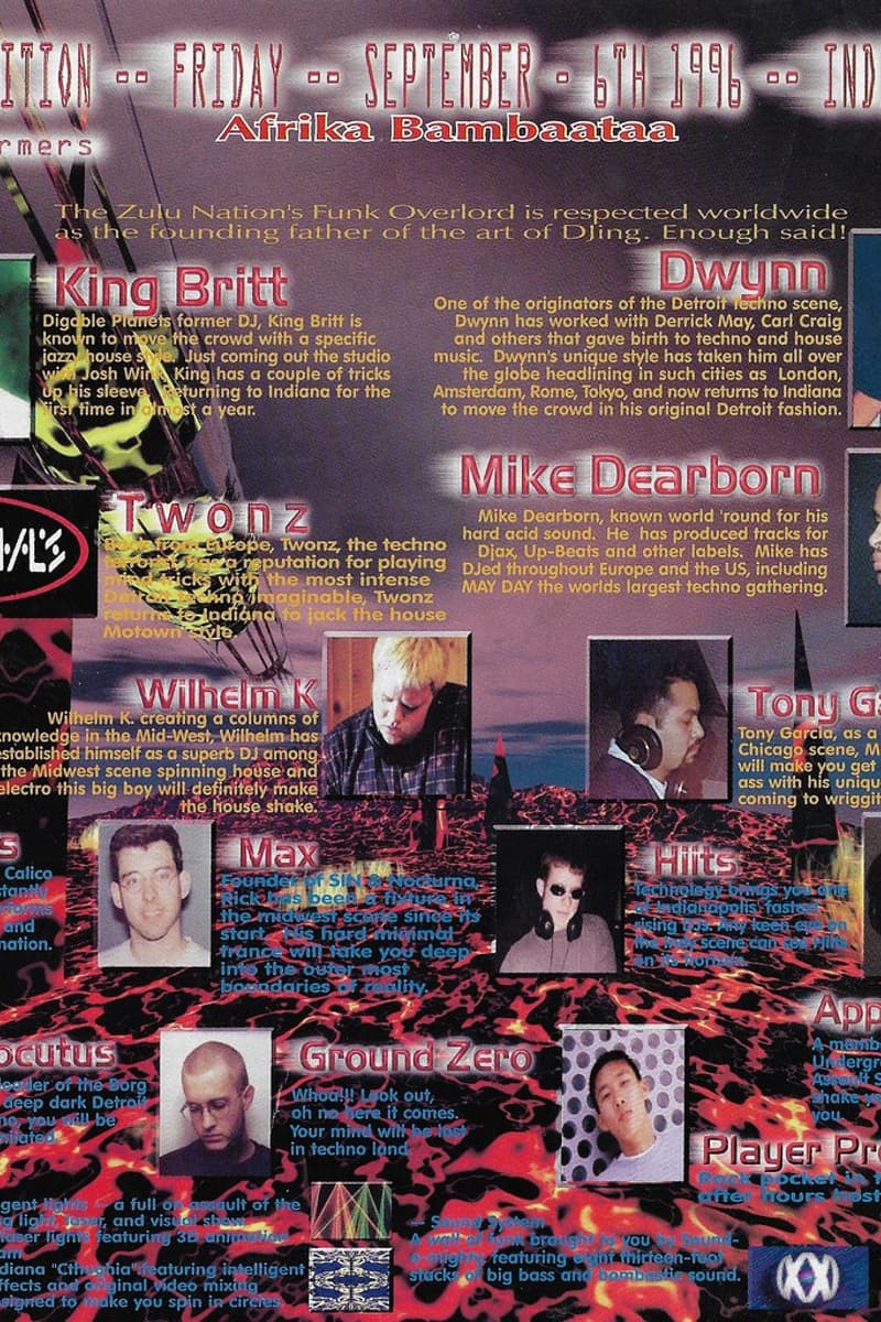 Afrika Bambaataa, Tony Garcia, Dwynn, Max, Player President - at Defiantials - Indianapolis, IN - Sep 6, 1996