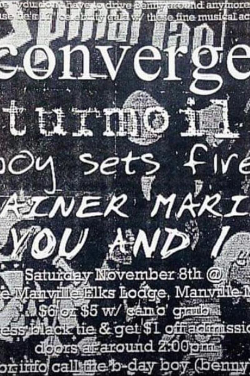 Turmoil, Boy Sets Fire, You And I, rainer maria, Spinal Tap (partially visible at top) - at Manville Elks Lodge - Manville, NJ