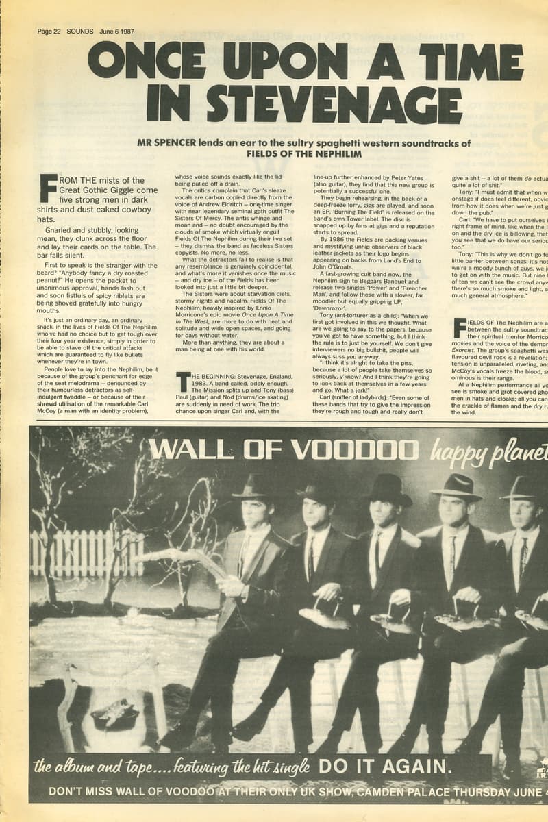 Fields of the Nephilim, Wall of Voodoo - at Camden Palace - Camden (London)