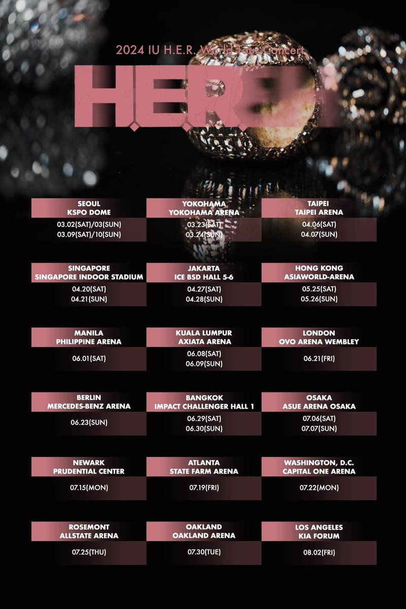 IU - at Multiple venues (World Tour) - Multiple cities