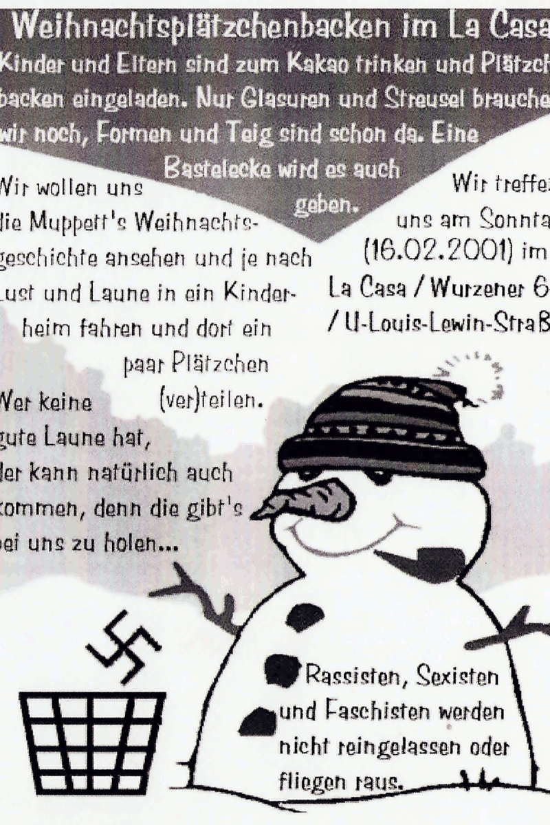 Wir treffen uns am Sonntag, Weihnachtsplätzchenbacken im La Casa - at La Casa - Berlin - Feb 16, 2001