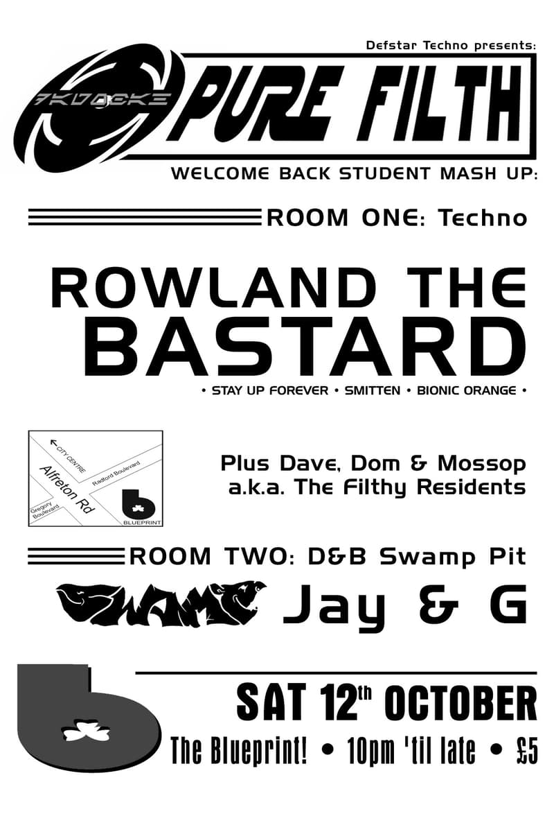 Jay & G, Rowland The Bastard, DAVE, The Filthy Residents, Swamp - at The Blueprint - Nottingham - Oct 12, 2012
