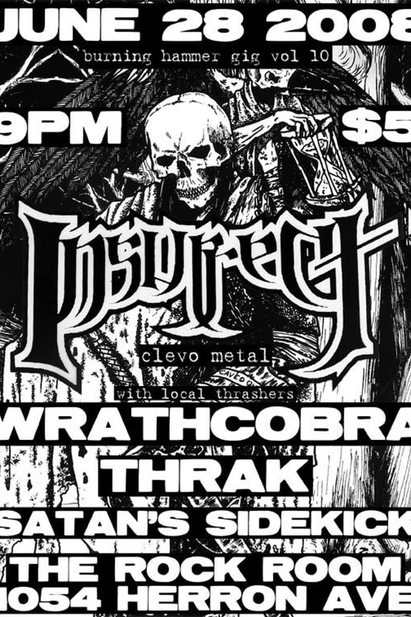 Satan's Sidekick, Wrathcobra, Pisorect, Thrak - at The Rock Room - Pittsburgh, PA - Jun 28, 2008