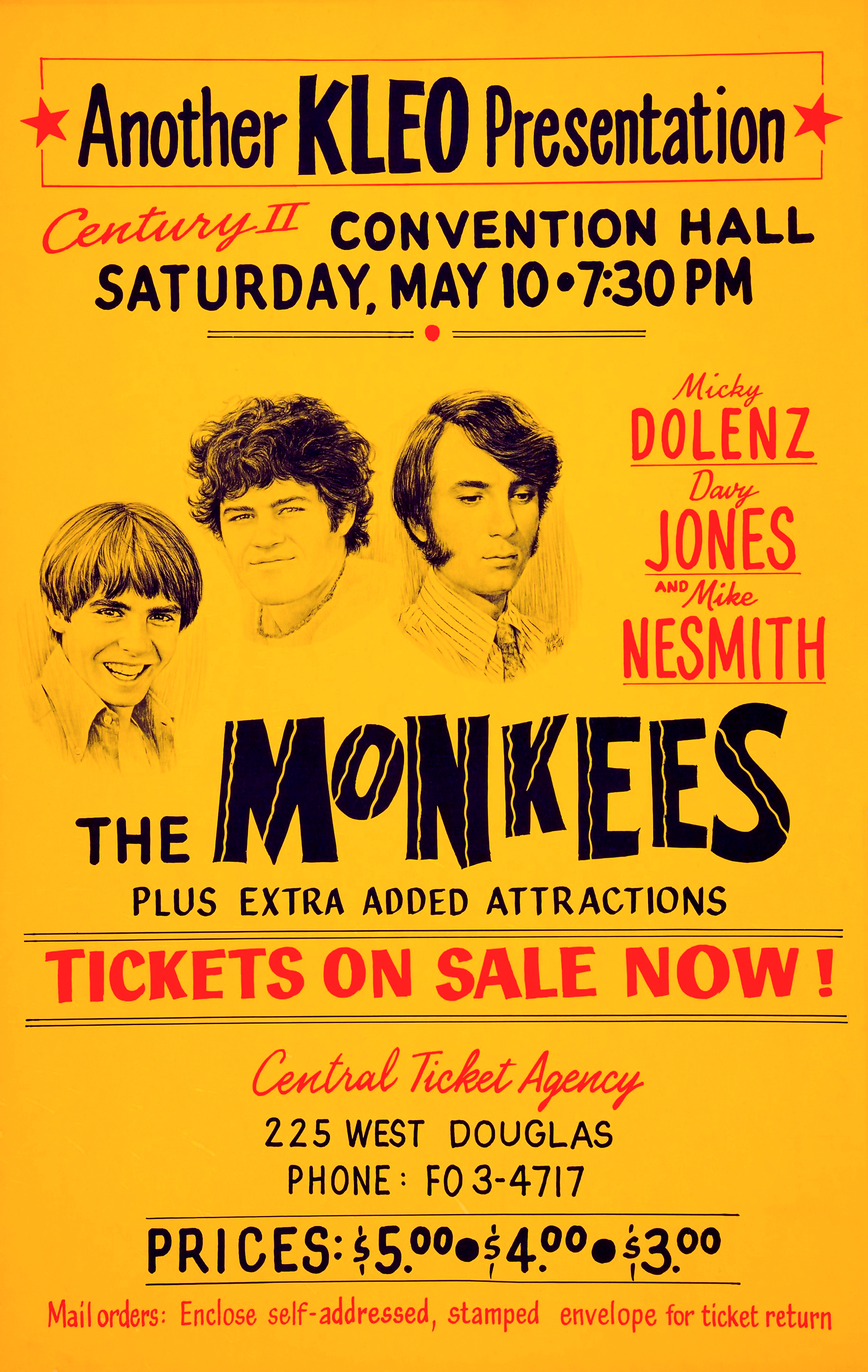 The Monkees, Davy Jones, Mike Nesmith, Micky Dolenz - at Century II Convention Hall - Wichita, KS