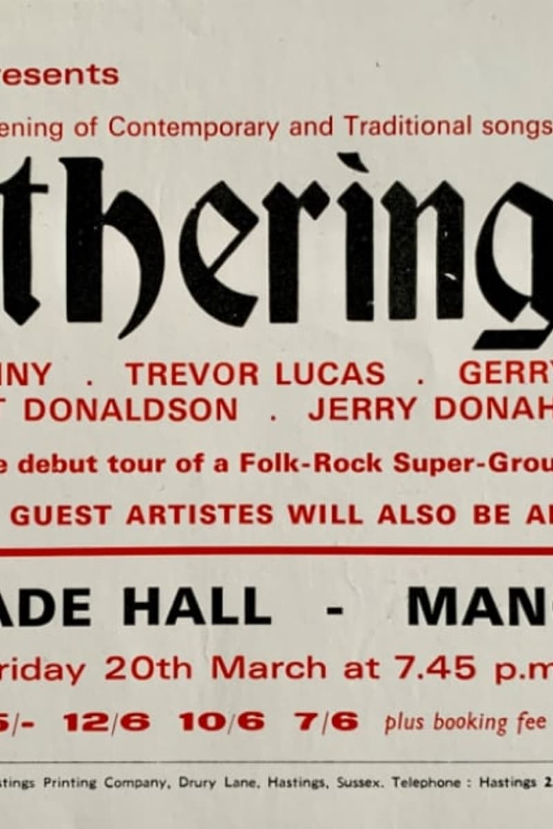Pat Donaldson, Sandy Denny, Gerry Conway, Fotheringay, Trevor Lucas - at Free Trade Hall - Manchester - Mar 20, 1970