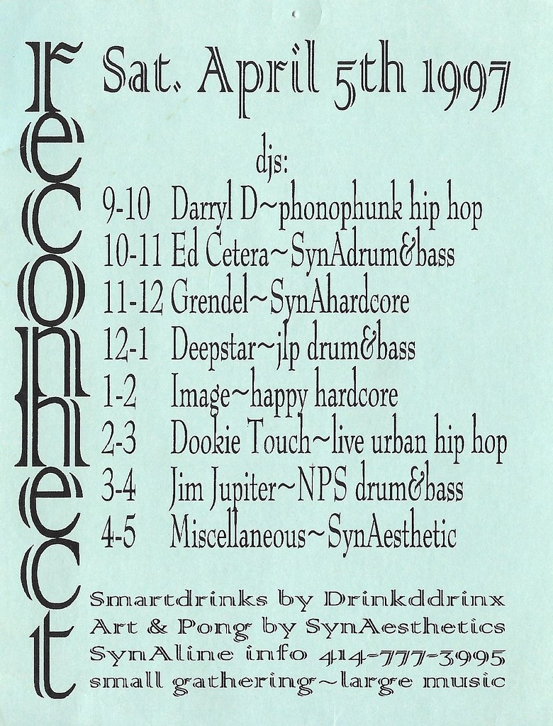 Ed Cetera, Jim Jupiter, Dookie Touch, Deepstar, Grendel - at Reconnect - Apr 5, 1997
