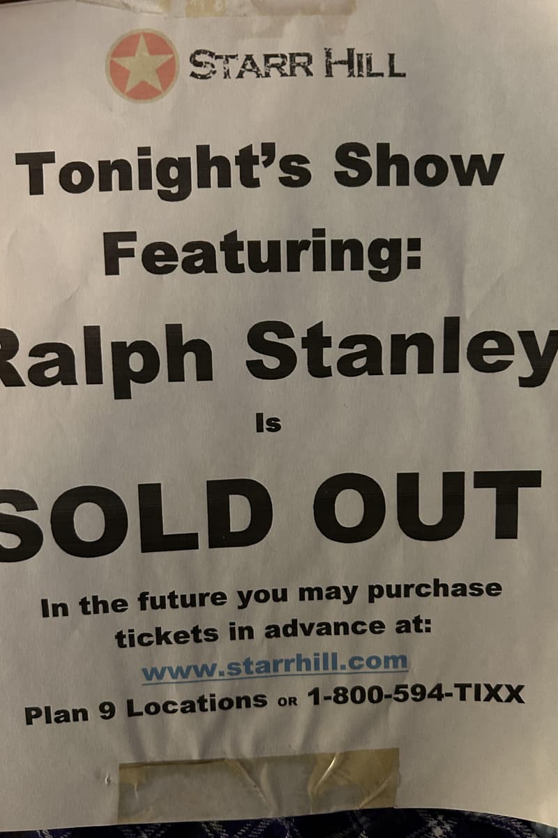 Ralph Stanley - at Starr Hill