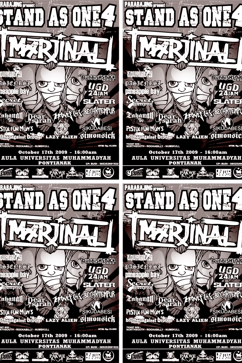 Marjinal, Simon Sick, Secret Weapon, Pistol for Mom's, UGD 24 Jam - Pontianak - Oct 17, 2009