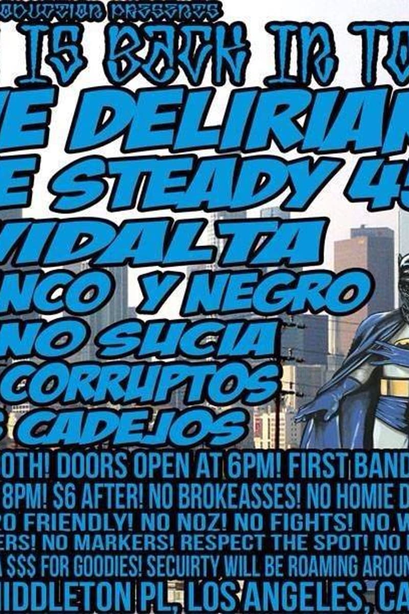 Vidalta, The Delirians, Los Corruptos, Mano Sucia, Blanco Y Negro - Los Angeles, CA - Aug 30, 2014