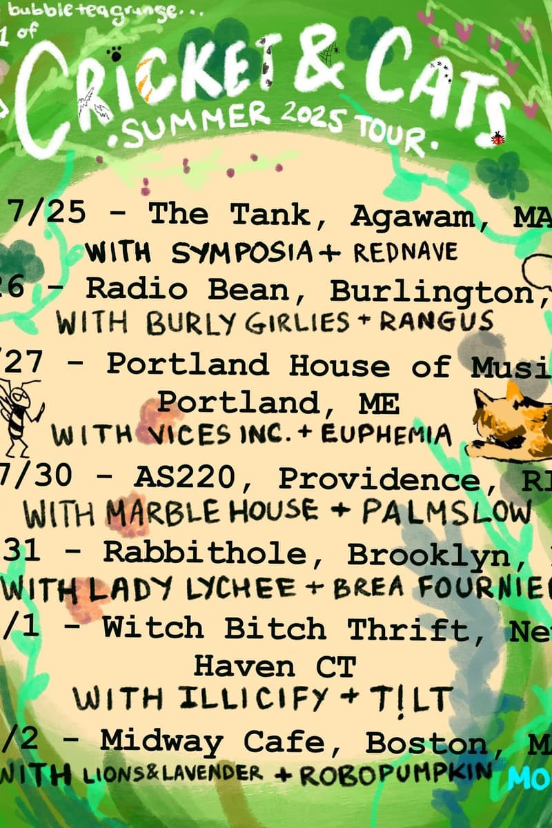 Symposia, Lions & Lavender, Palmslow, Brea Fournier, Burly Girlies - at Multiple venues (tour flyer): The Tank, Radio Bean, Portland House of Music, AS220, Rabbithole, Witch Bitch Thrift, Midway Cafe - Multiple cities: Agawam MA, Burlington VT, Portland ME, Providence RI, Brooklyn NY, New Haven CT, Boston MA, Multiple: MA, VT, ME, RI, NY, CT - Jul 25, 2025