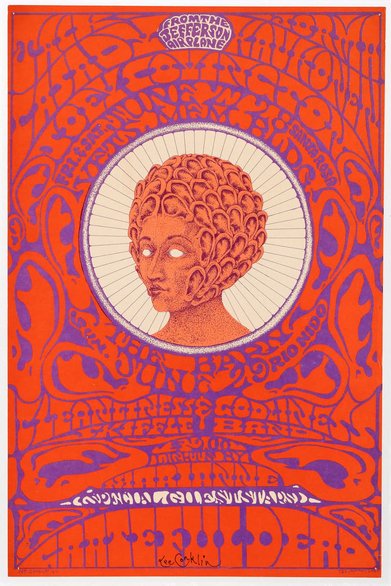 Marianne, Jefferson Airplane (noted as 'From The Jefferson Airplane'), Cleanliness & Godliness Skiffle Band, Grace Slick - at unknown - possibly a ballroom or outdoor venue - Santa Rosa / Rio Nido, CA