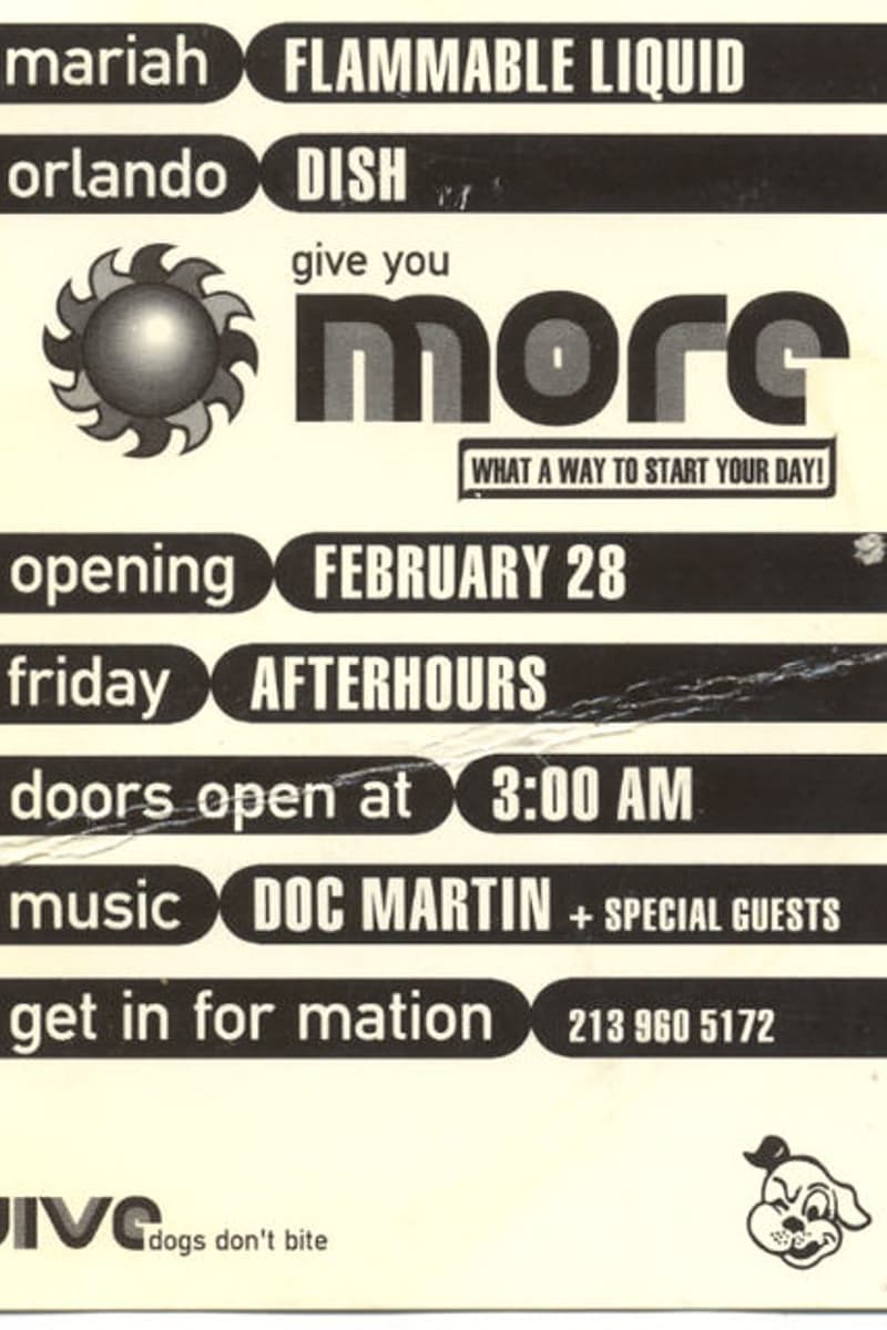 Doc Martin, Flammable Liquid, Dish - at More - Los Angeles, CA - Feb 28, 1997