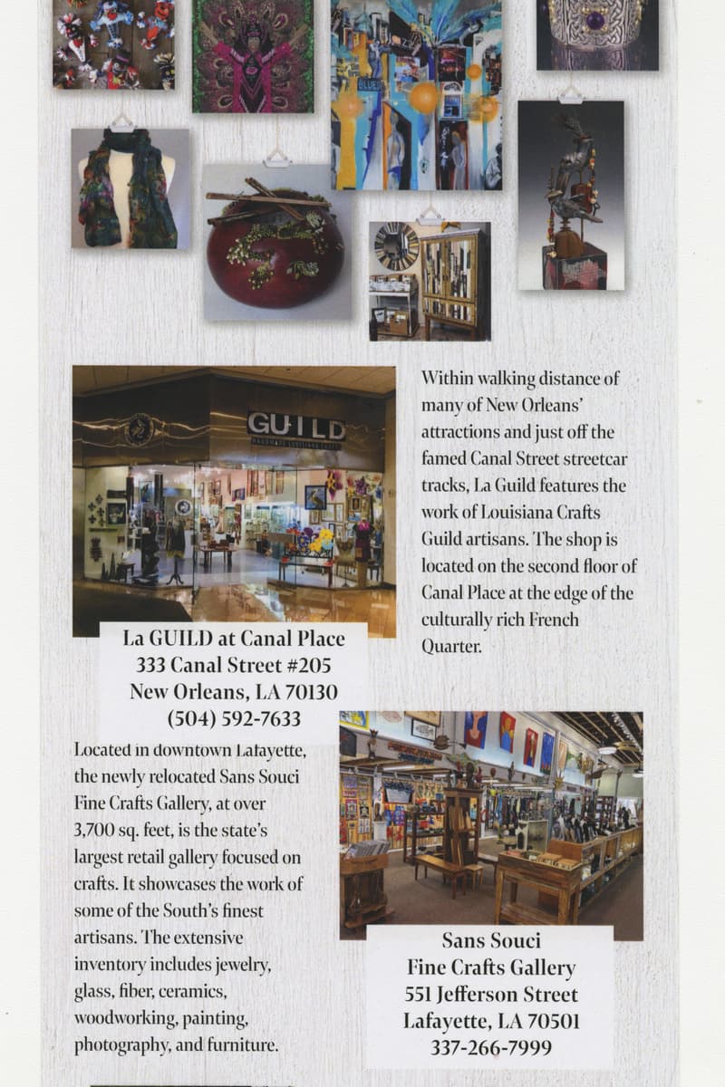 at La GUILD at Canal Place / Sans Souci Fine Crafts Gallery - New Orleans / Lafayette, LA