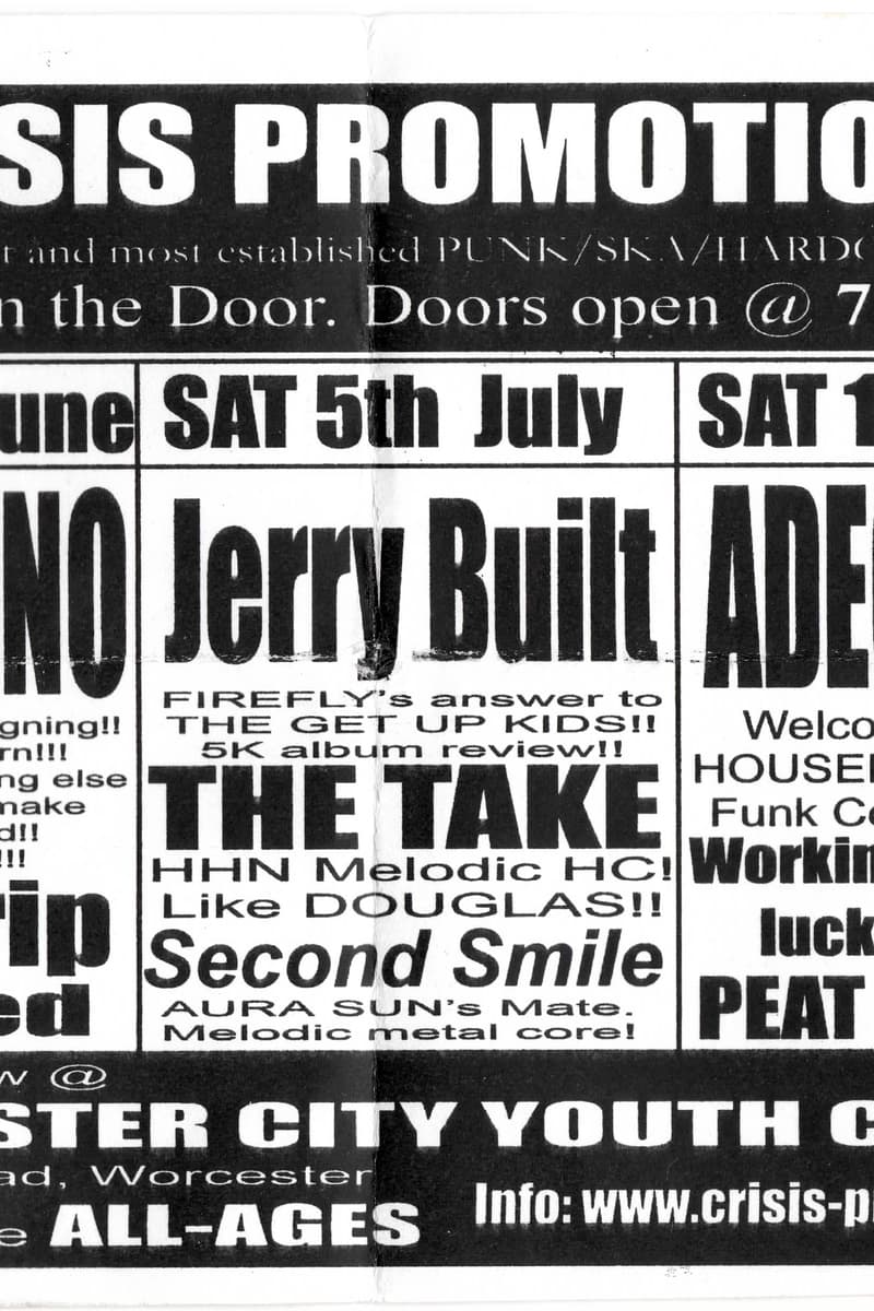 Peat Bog Man, Misused, Midasuno, Lucky Goldstar, Hate Trip - at Worcester City Youth Center - Worcester