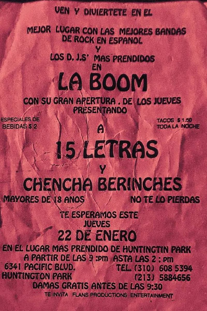 Chencha Berinches, 15 Letras - at La Boom - Huntington Park, CA