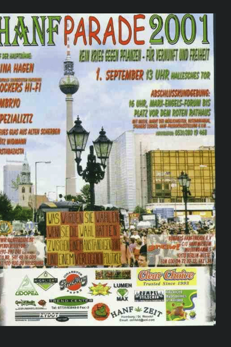 Spezializtz, Rockers Hi-Fi, Neues Glas aus Alten Scherben, Götz Widmann, Rastabazasta - at Hallesches Tor (start) / Marx-Engels-Forum bis Platz vor dem Roten Rathaus (finale) - Berlin - Sep 1, 2001