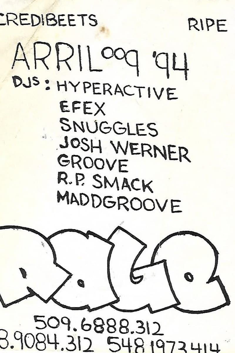 Groove, Snuggles, Efex, Josh Werner, Hyperactive - at RIPE - Apr 9, 1994