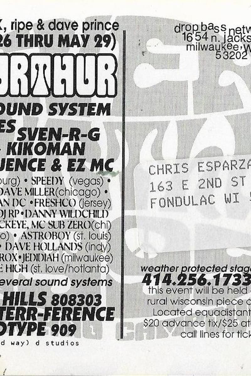 Dan DC, Phantom 45, Spiral Tribe Sound System, MC Sub Zero, MC Blackeye - Milwaukee, WI - May 26, 1995
