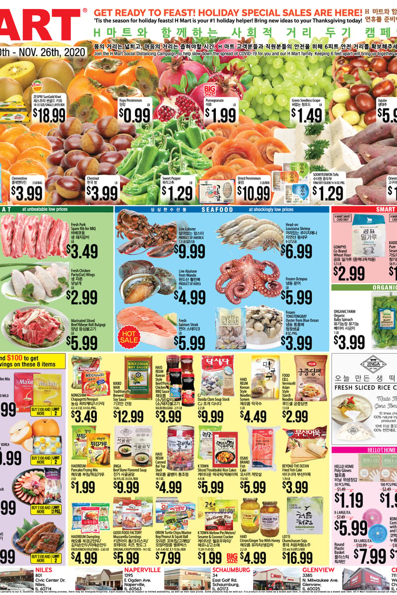 at H Mart - Niles / Naperville / Schaumburg / Glenview / Chicago, IL - Nov 20, 2020