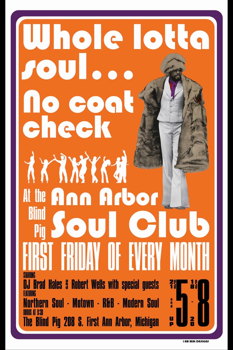 DJ Brad Hales, Robert Wells - at The Blind Pig / Ann Arbor Soul Club - Ann Arbor, MI