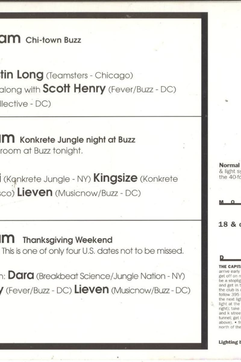 Odi, Terry Mullan, Justin Nichols, Buster, Danny The Wildchild - at The Capital Ballroom / Buzz - Washington, DC - Nov 14, 1997