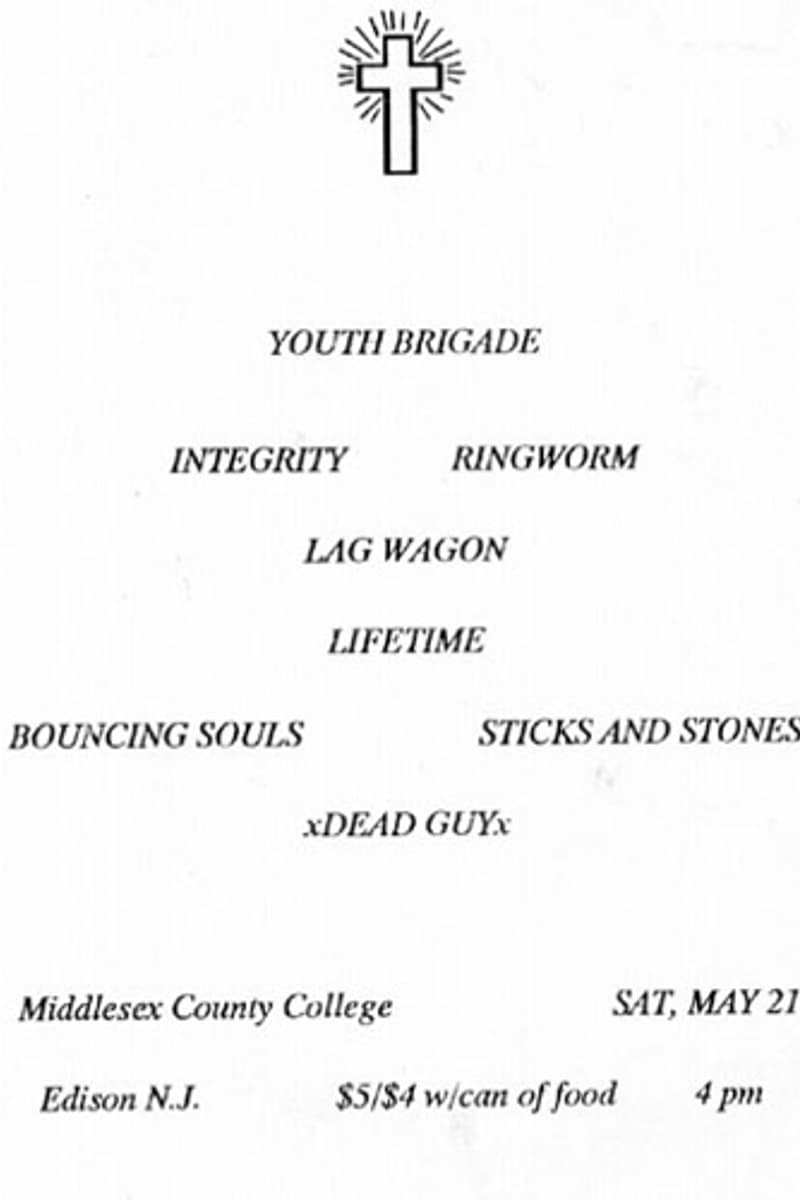 Bouncing Souls, Sticks and Stones, Integrity, Youth Brigade, Lifetime - at Middlesex County College - Edison, NJ