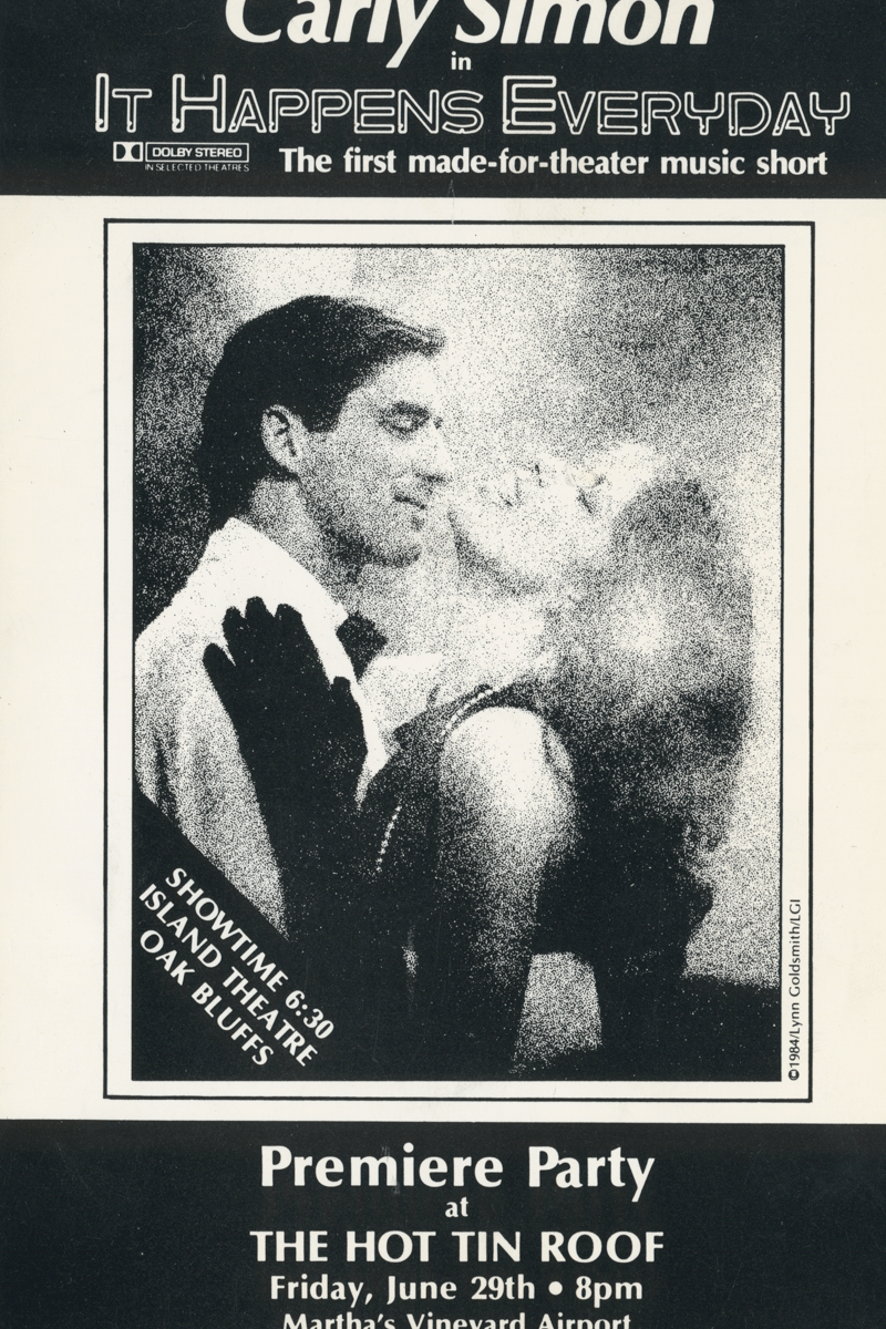 Carly Simon - at Island Theatre / The Hot Tin Roof - Oak Bluffs / Edgartown / Martha's Vineyard, MA - Jun 29, 1984