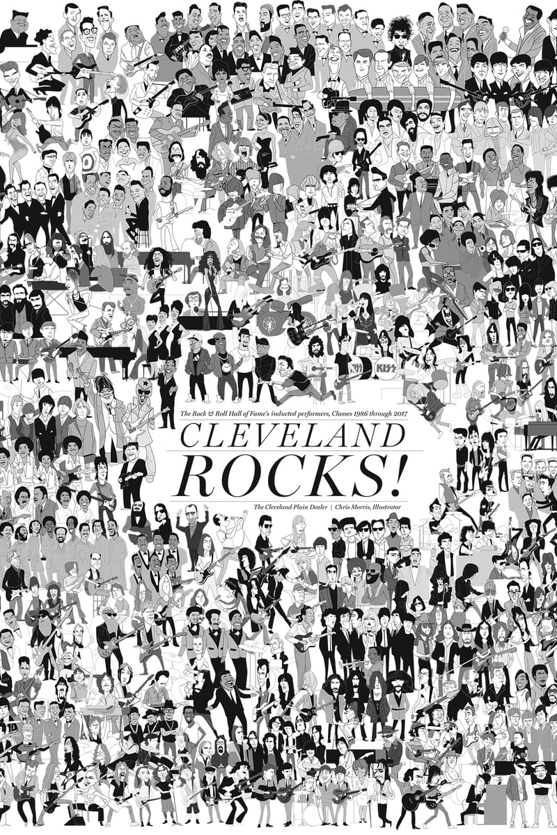 KISS (visible text on flyer), Rock & Roll Hall of Fame Inductees (Classes 1986-2017) - at Rock & Roll Hall of Fame - Cleveland, OH
