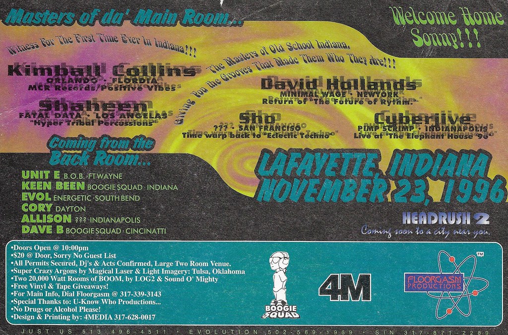 Cuberlive, David Hollands, Evol, Allison, Shaheen - Lafayette, IN - Nov 23, 1996