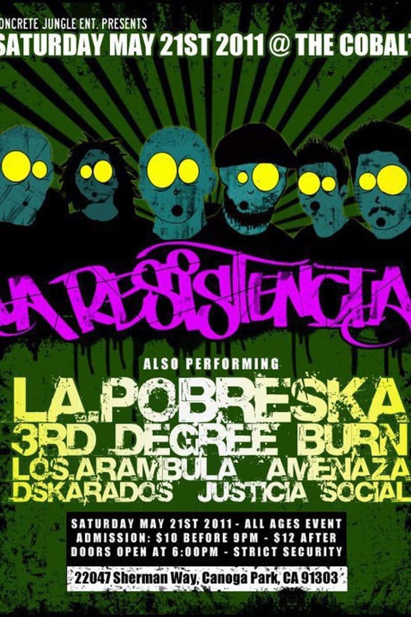 3rd Degree Burn, Amenaza, Los Arambula, Justicia Social, La Resistencia - at The Cobalt - Canoga Park, CA - May 21, 2011