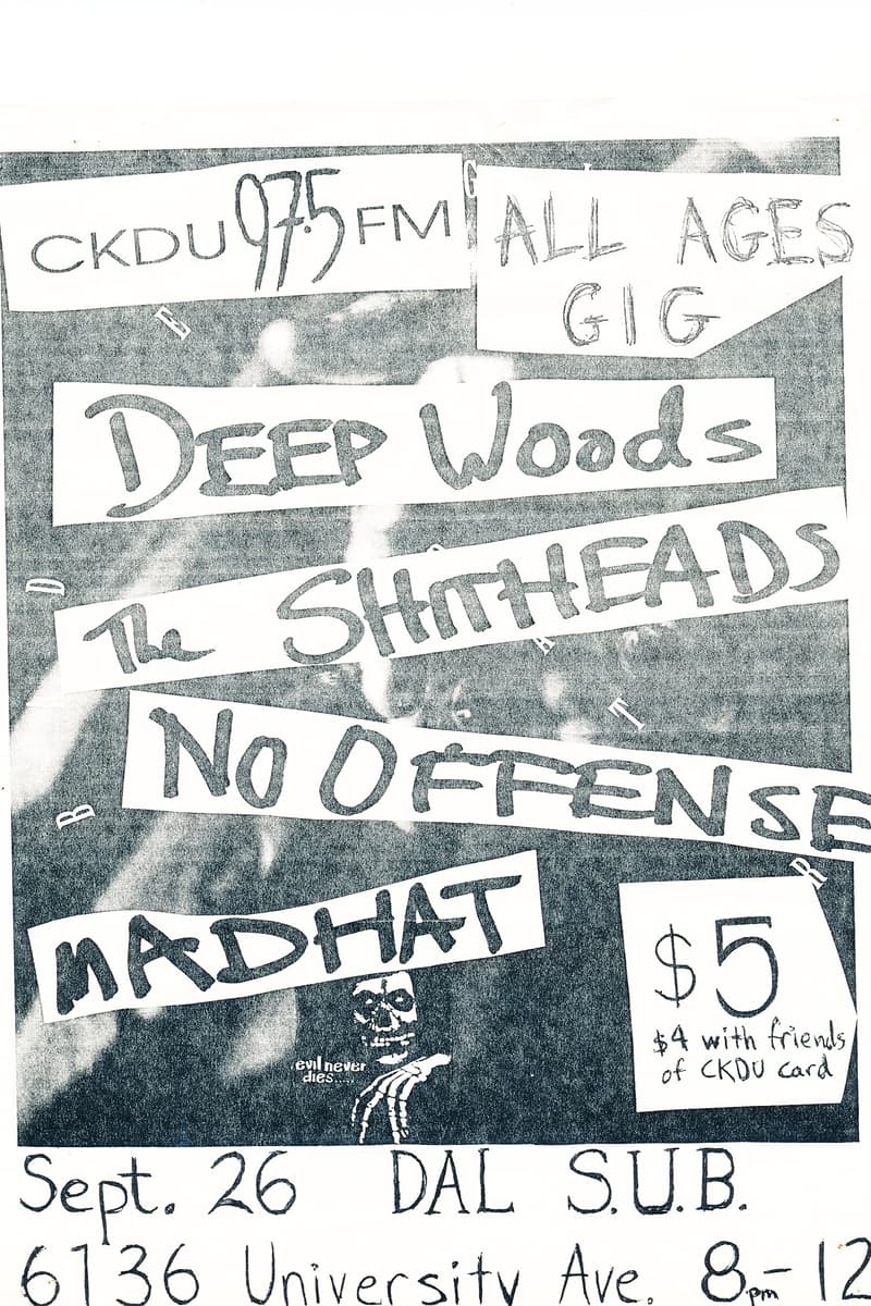 Deep Woods, No Offense, Madhat, The Shitheads - at DAL S.U.B. - Halifax, NS