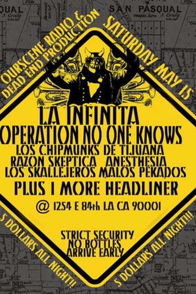 La Infinita, Razon Skeptica, Los Skallejeros, Plus 1 More Headliner, Malos Pekados - Los Angeles, CA
