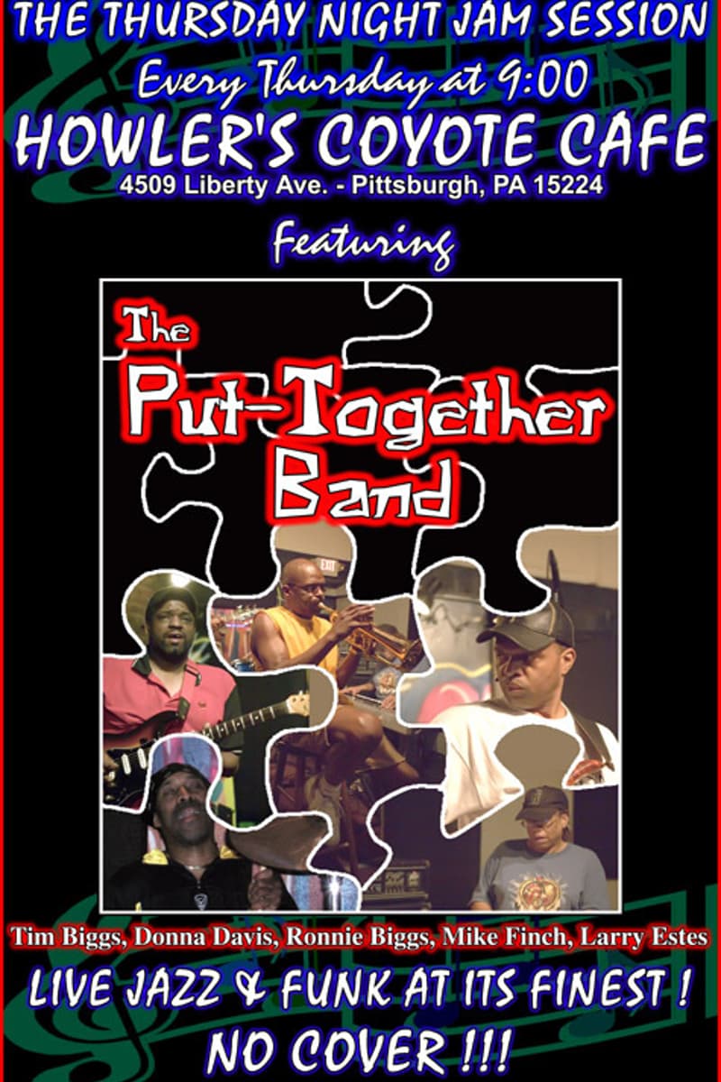 Larry Estes, Donna Davis, Tim Biggs, Mike Finch, The Put-Together Band - at Howler's Coyote Cafe - Pittsburgh, PA
