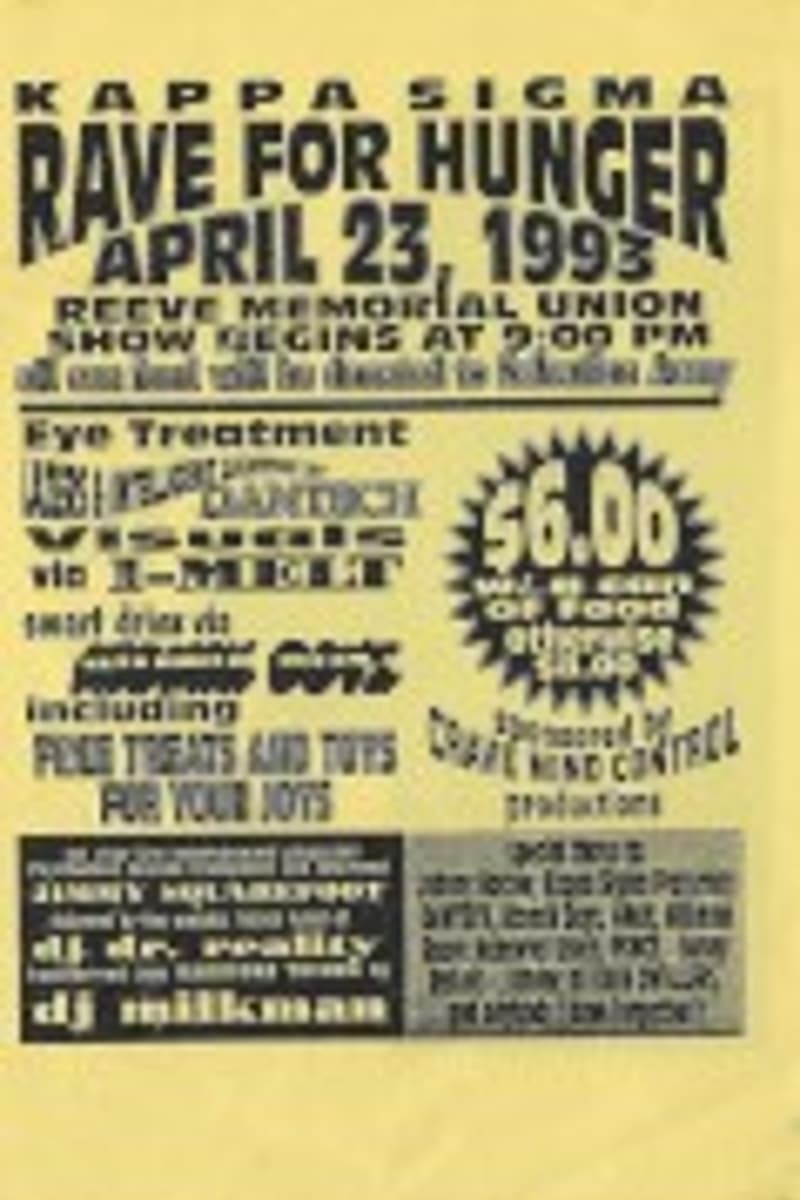 Eye Treatment, Visuals, DJ Milkman - at Reeve Memorial Union - Apr 23, 1993
