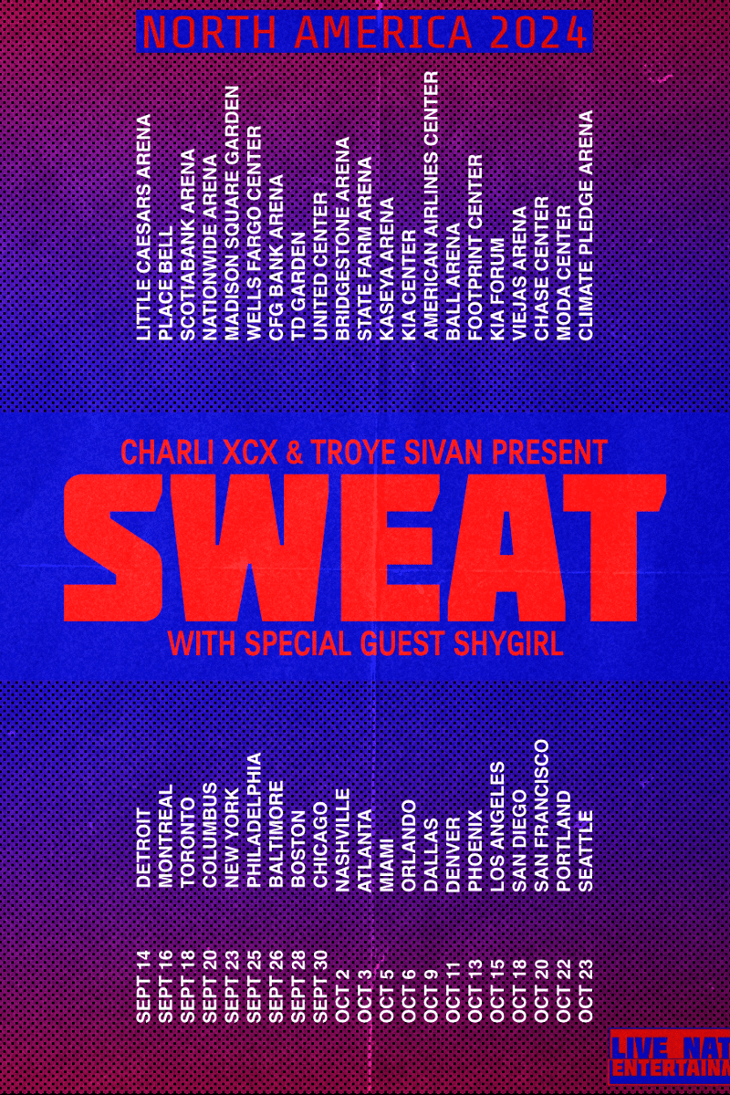 Shygirl, Charli XCX, Troye Sivan - at Multiple venues - tour flyer - Multiple cities across North America