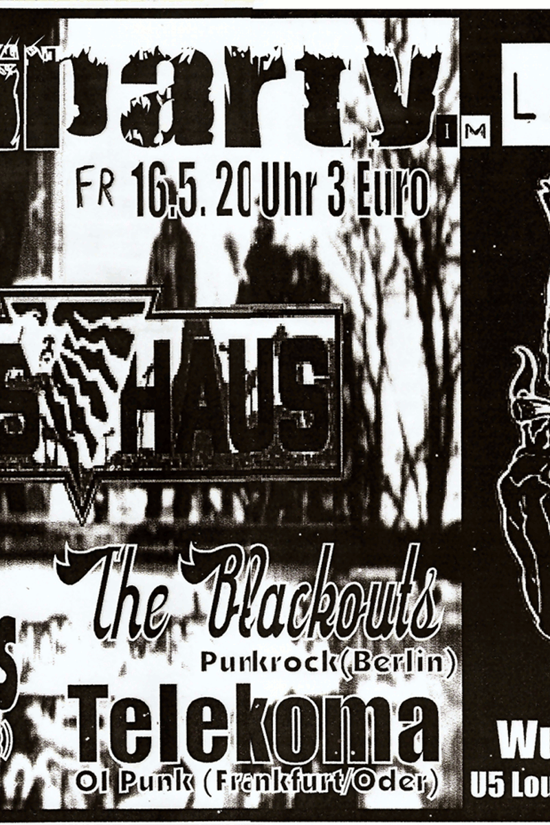 Soliparty im La Casa, The Blackouts - Punkrock, The Blackouts, Telekoma - OI Punk, das haus - at La Casa - Berlin - May 16, 2003