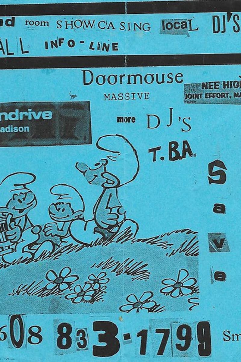 Nick Nice (Nice Musique), Mindrive (Madison), Nee High (Joint Effort, Madison), Anonymous, Doormouse Massive - at Smurf Village - Madison, WI